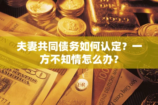 武汉夫妻共同债务如何认定？一方不知情怎么办？