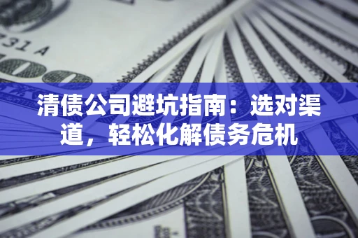 武汉清债公司避坑指南：选对渠道，轻松化解债务危机