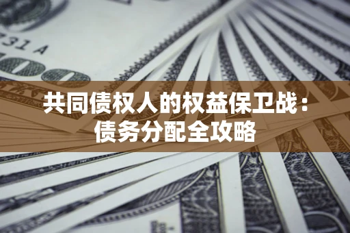 武汉共同债权人的权益保卫战：债务分配全攻略