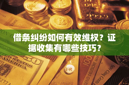 武汉借条纠纷如何有效维权？证据收集有哪些技巧？