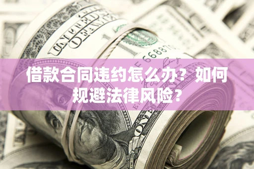 武汉借款合同违约怎么办？如何规避法律风险？