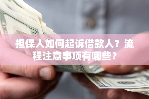 武汉担保人如何起诉借款人？流程注意事项有哪些？